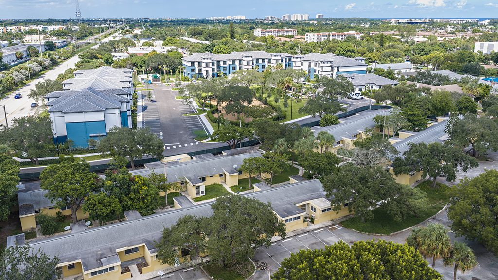Completed Phase 1 and incomplete Phase 2 aerial view